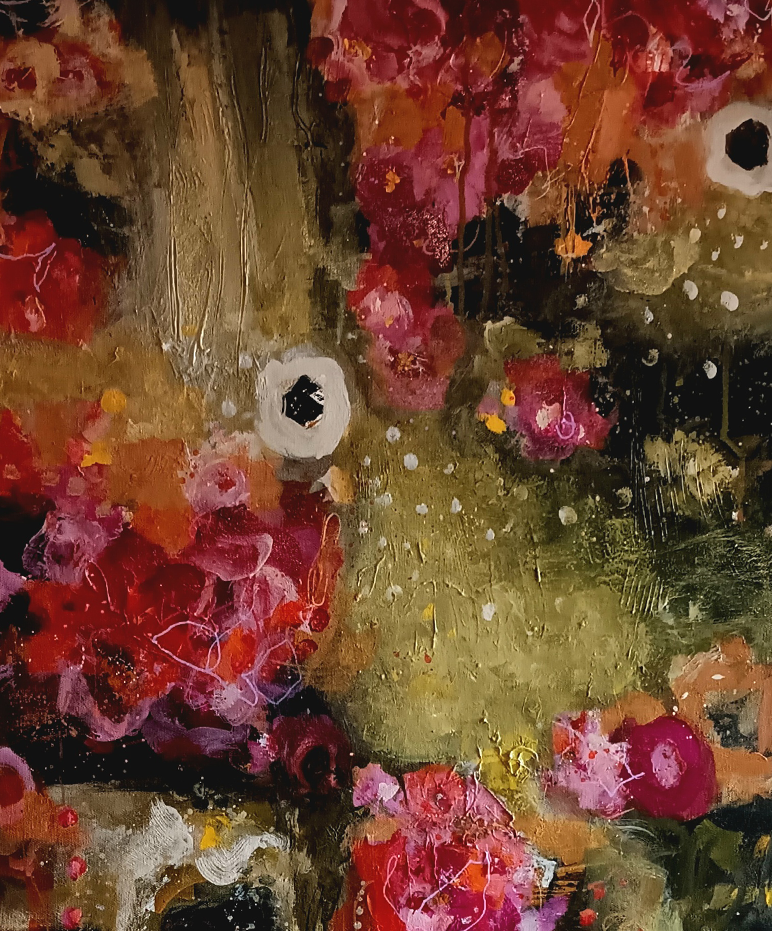 Luminous Floral Resonance